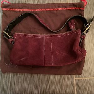 Authentic Coach Purple Suede purse